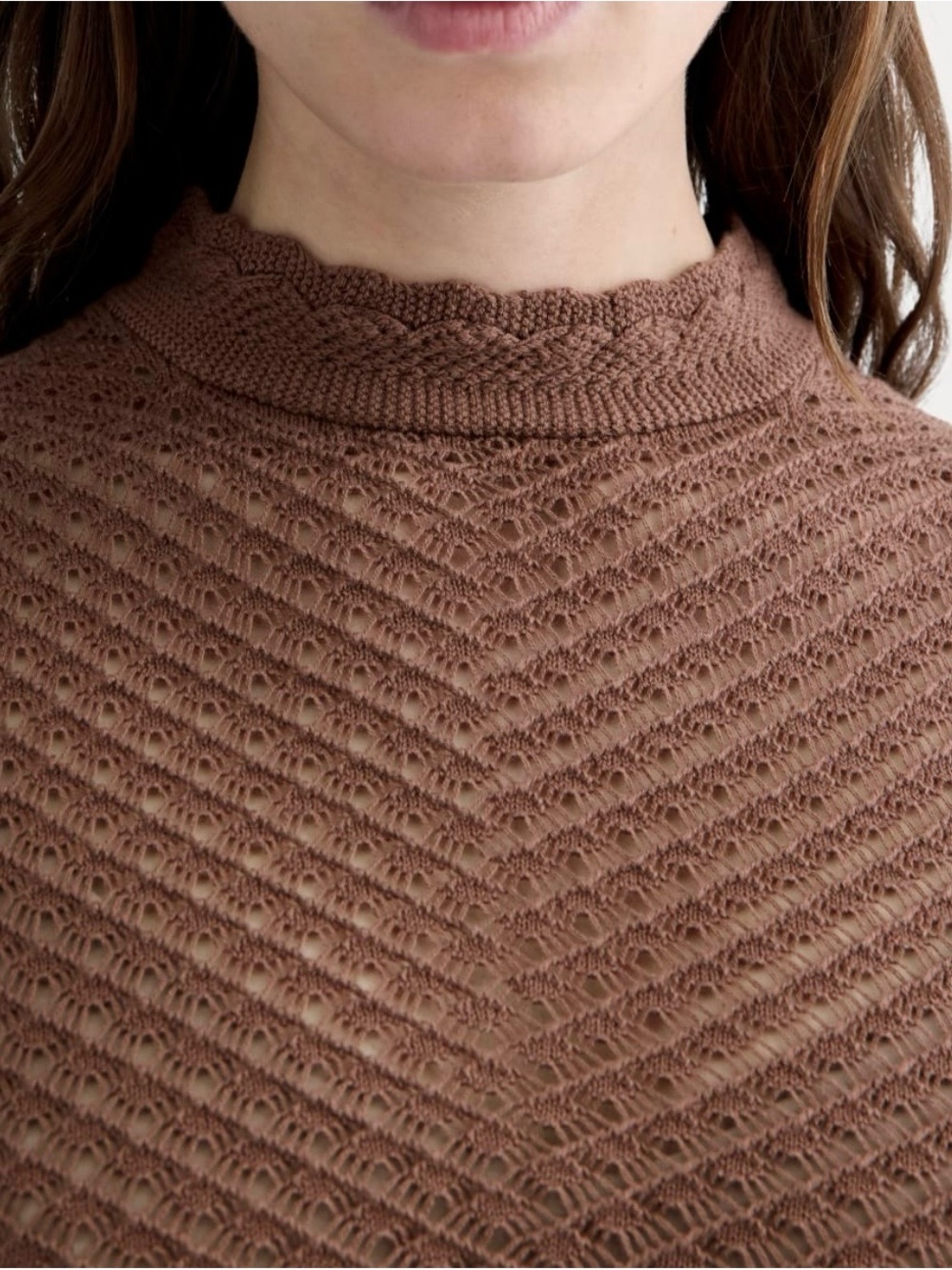 NET Everlane The Lace Knit mock neck top - Picture 3 of 4